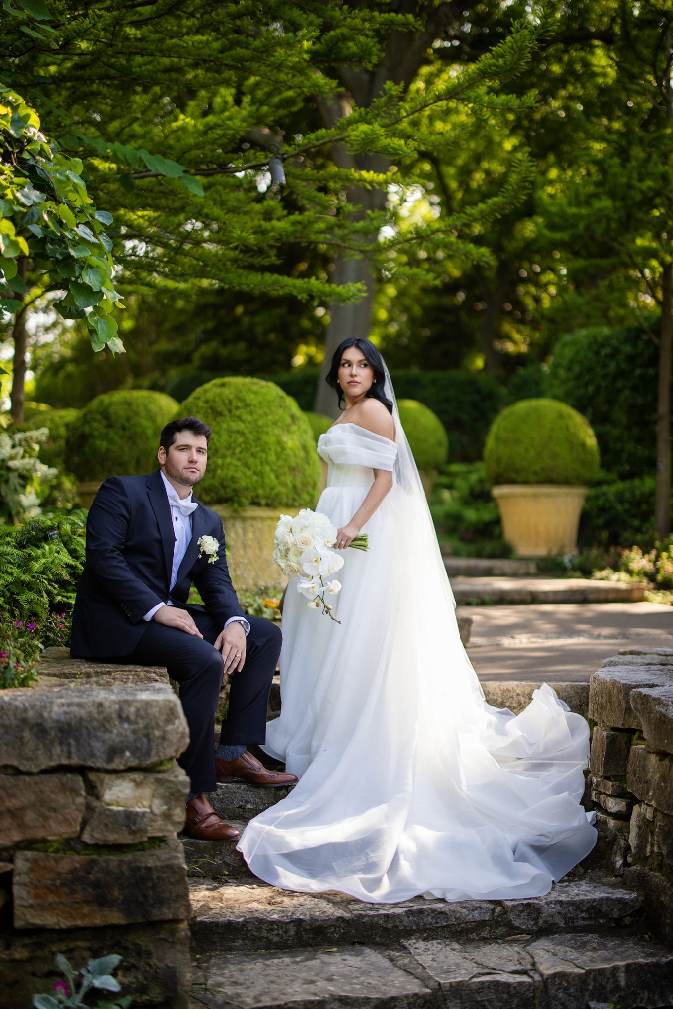 Wedding couple outdoors